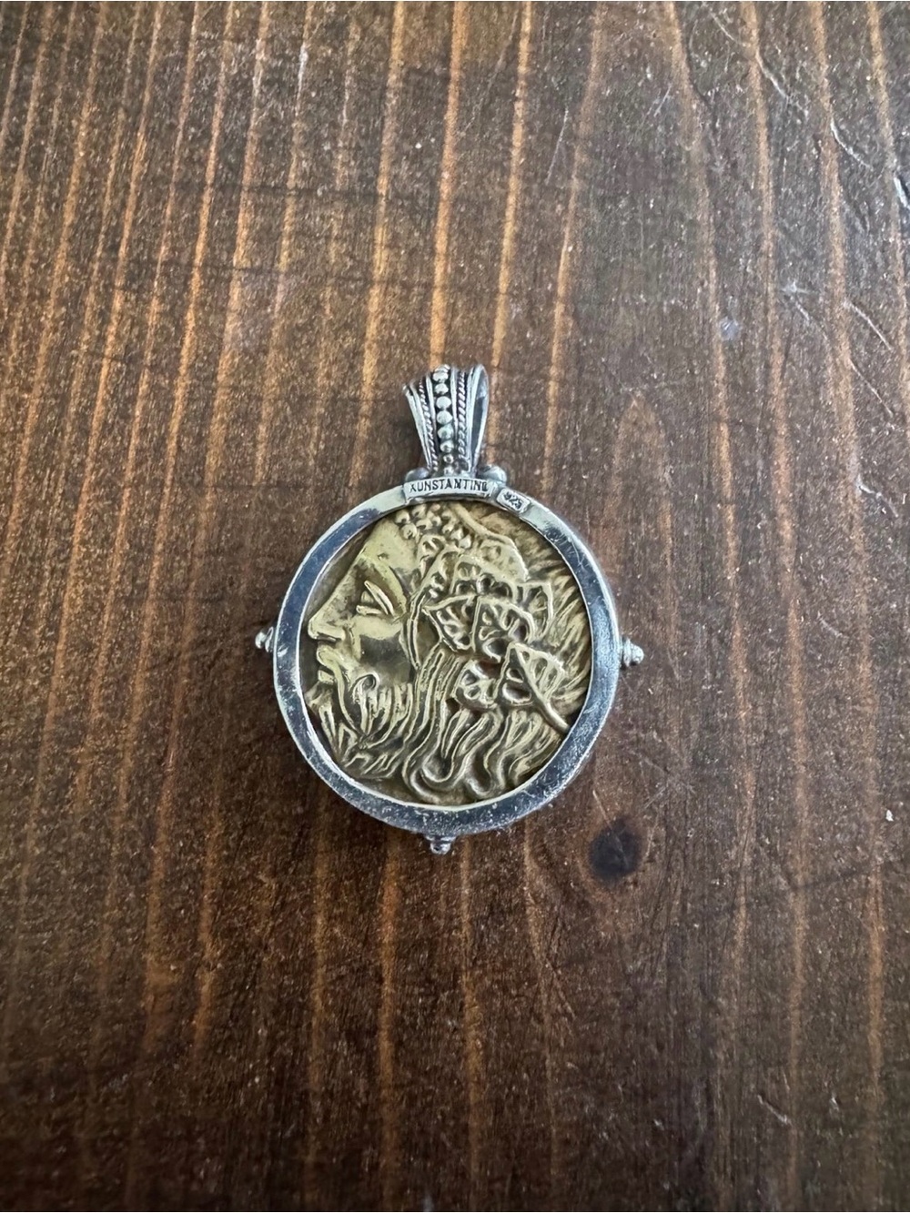 Konstantino Men’s Sterling and Bronze Hercules Pendant